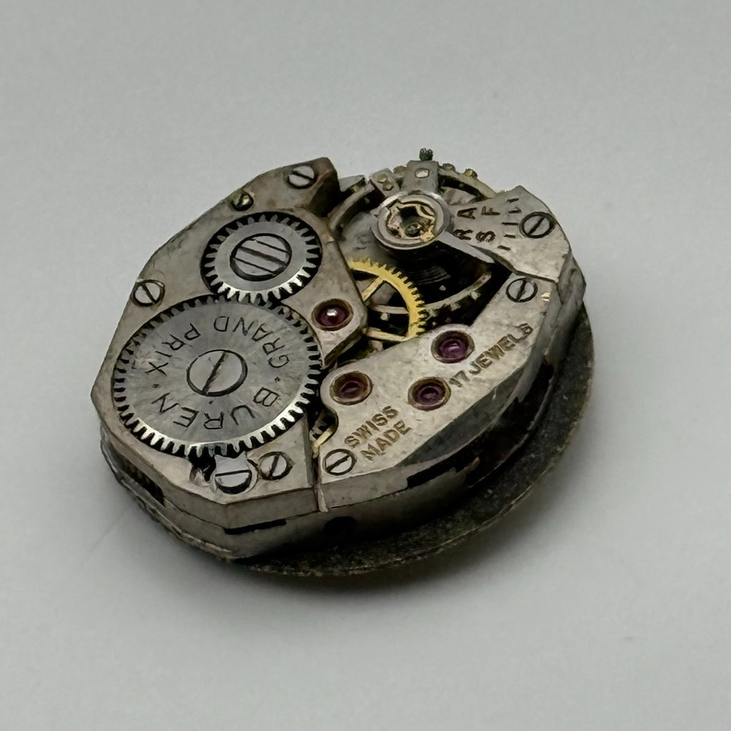 Buren 350 Watch Movement Grand Prix Swiss 17 Jewels Manual Wind Parts  15.2mm