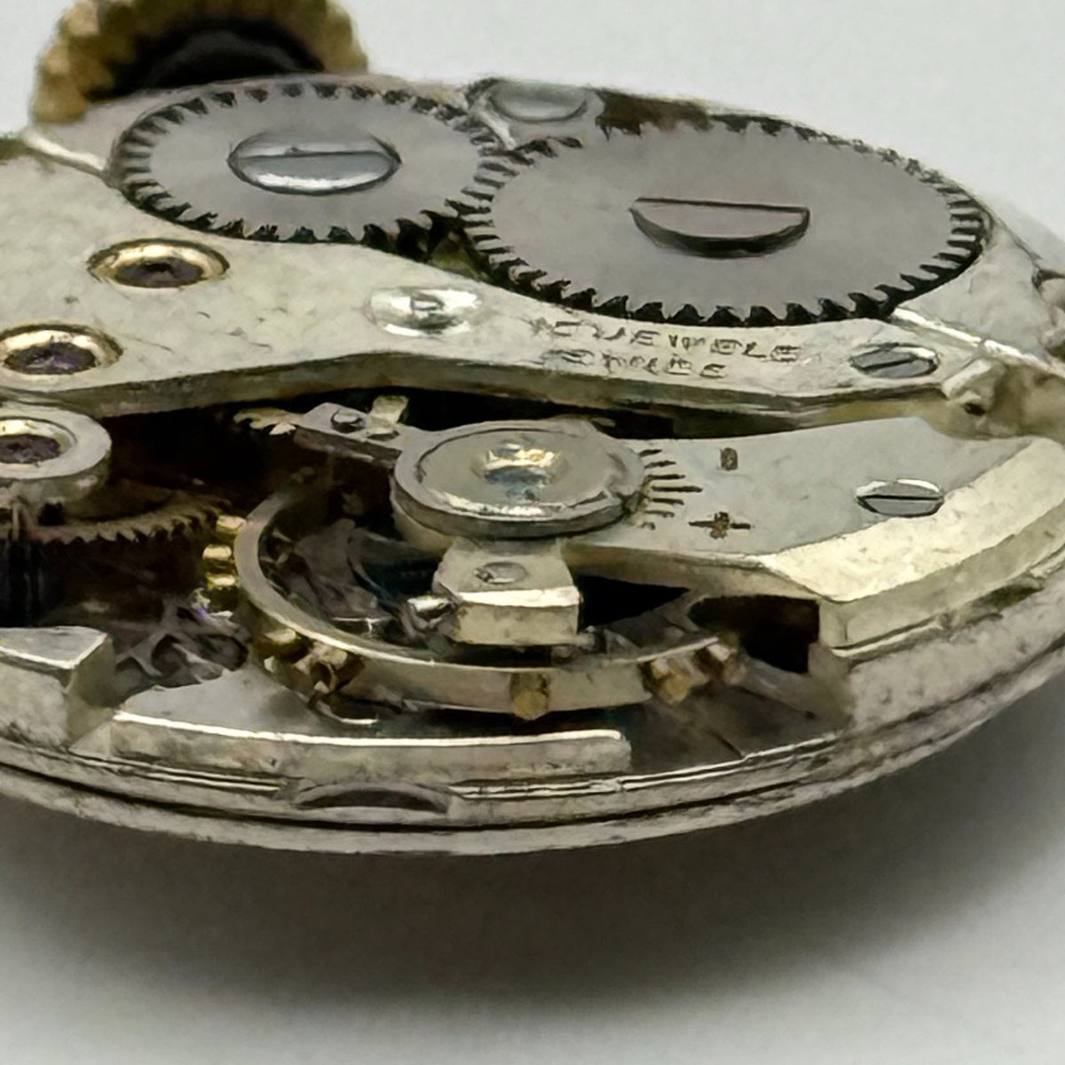 Technos Watch Movement 15 Jewels Swiss Manual Wind Vintage Parts Repair 19.6mm