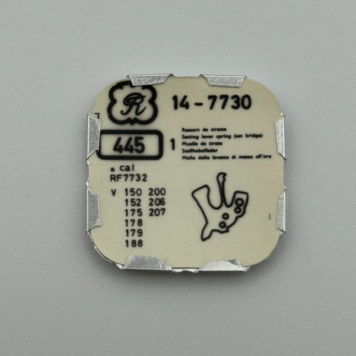Valjoux 7730 Setting Lever Spring - 14 - 445 - New Old Stock - Watch Parts