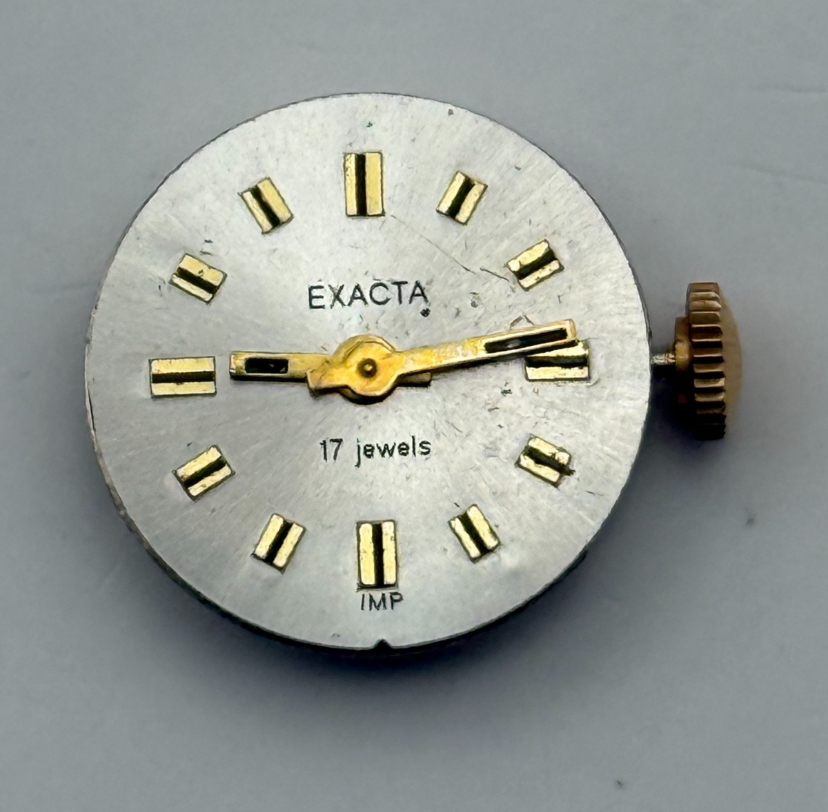 Exacta IMP Soviet Watch Movement 17 Jewels Vintage Parts Repair 15.9mm