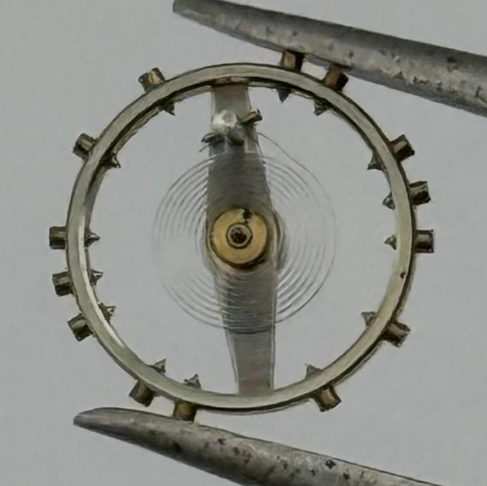 ETA 2412 Balance Wheel Complete And Spring 6¾’’’ 1257 M Watch Movement Parts NOS