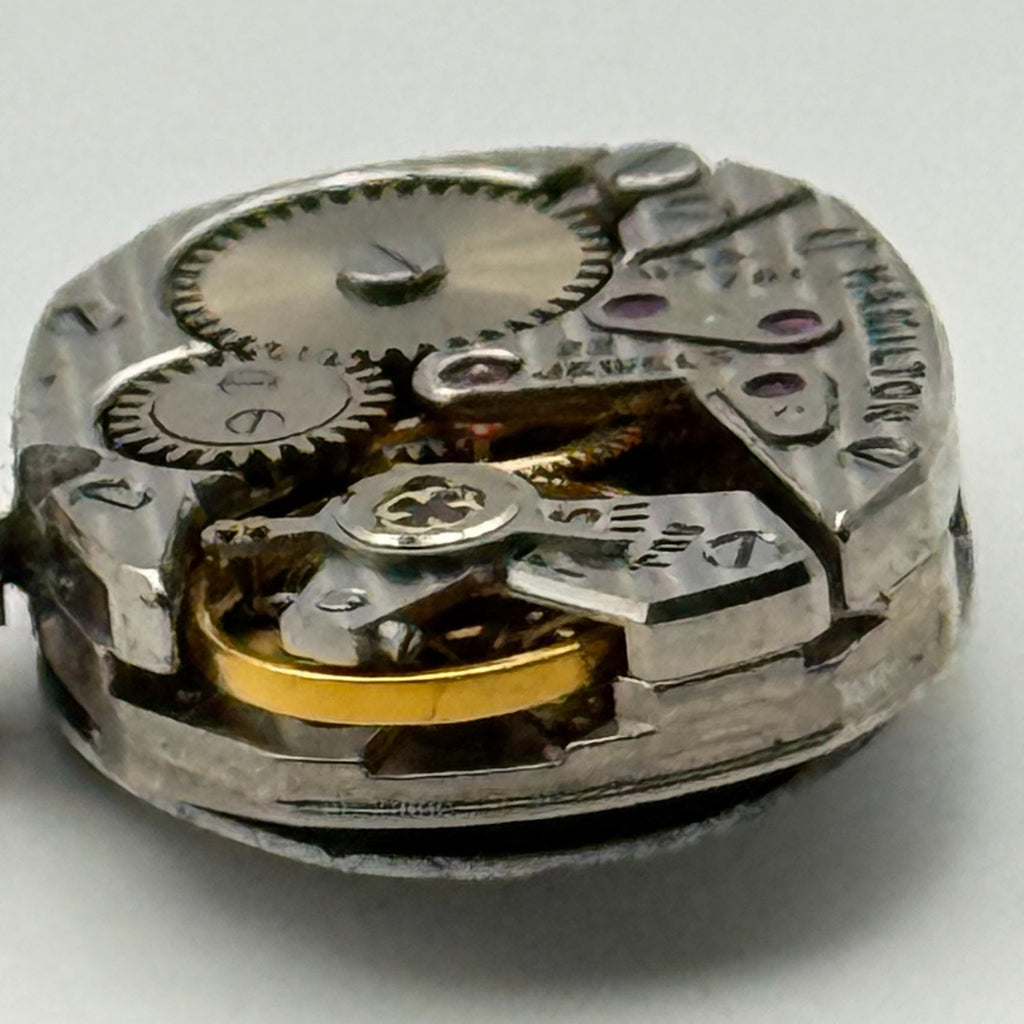 Hamilton 761 Watch Movement Running USA 22J Original Crown For Parts Repair 13mm