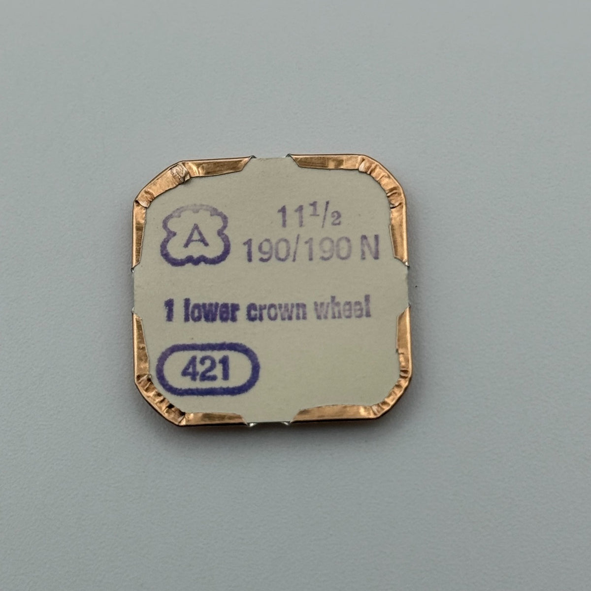Arogno 190/190N Lower Crown Wheel - 11 1/2 - 421 - New Old Stock - Watch Parts