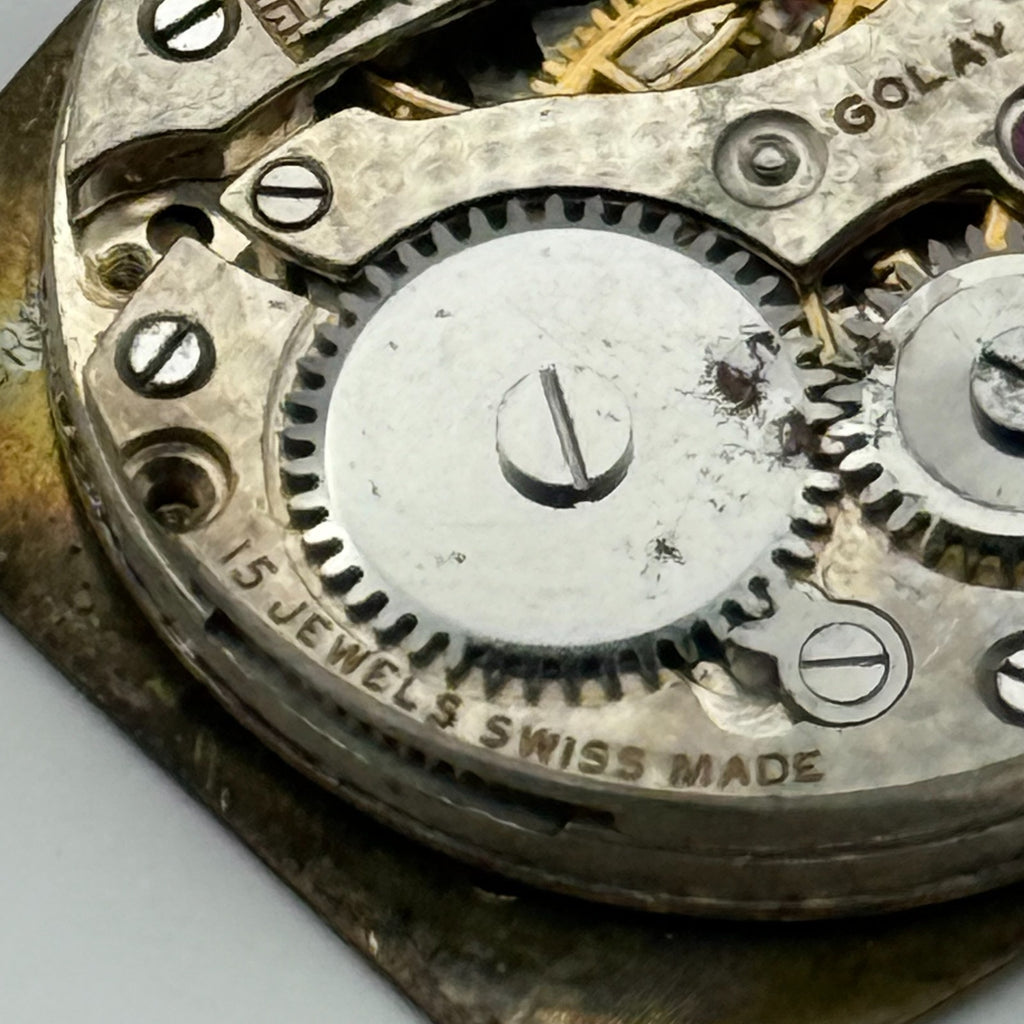 Art Deco Golay Watch Co Watch Movement - For Parts / Repair - 21.4mm