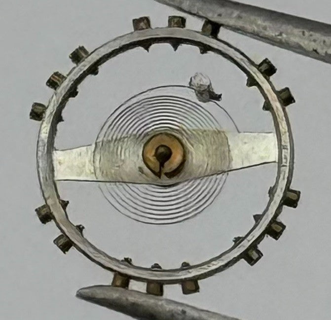 Record 108 Balance Wheel Complete And Spring 290 Watch Movement Parts NOS
