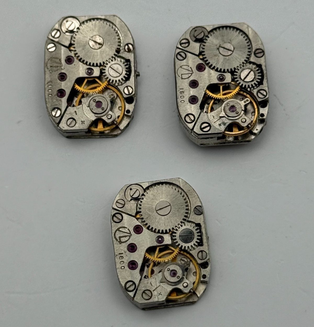 Zaria Luch 1800 Watch Movement Soviet USSR Ladies x 3 Pieces Parts Repair 14mm