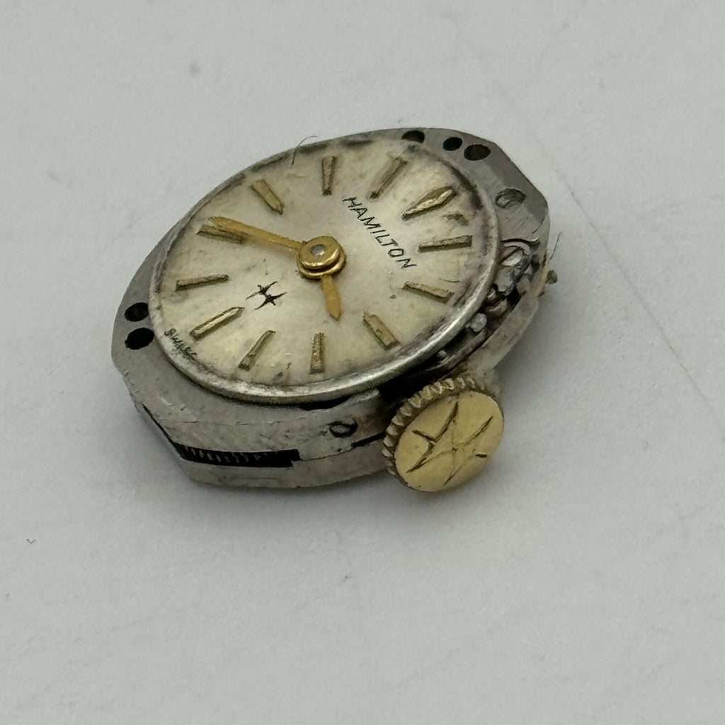 Hamilton 16 Watch Movement Ladies Manual Wind Vintage Swiss Parts 13mm
