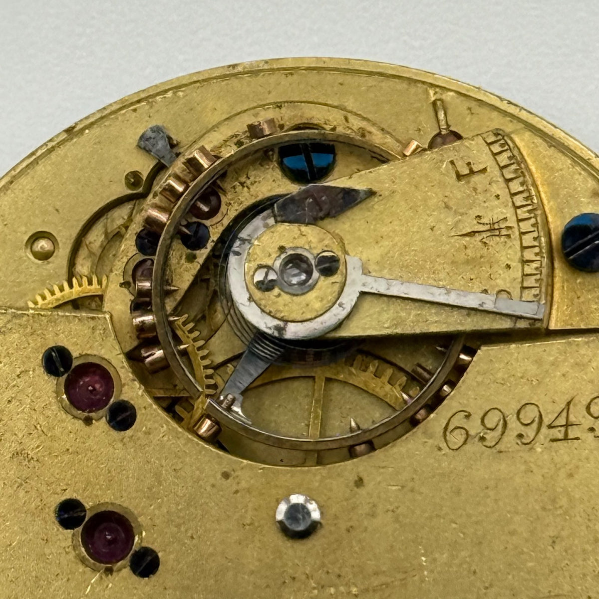 English Lever Pocket Watch Movement - Unidentified - Parts / Repair 35.7mm