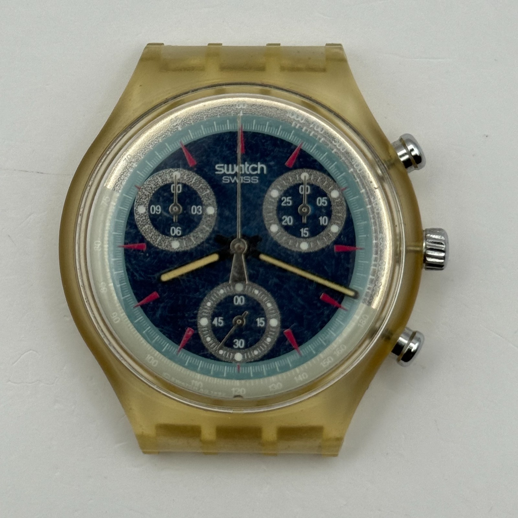 Vintage Swatch Chrono Watch SCK100 Wild Card 1992 ETA Quartz Swiss 39mm Parts 