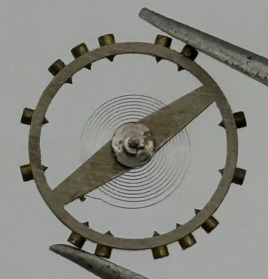 Peseux 170 Inca Balance Wheel Complete And Spring 457 Watch Movement Parts NOS