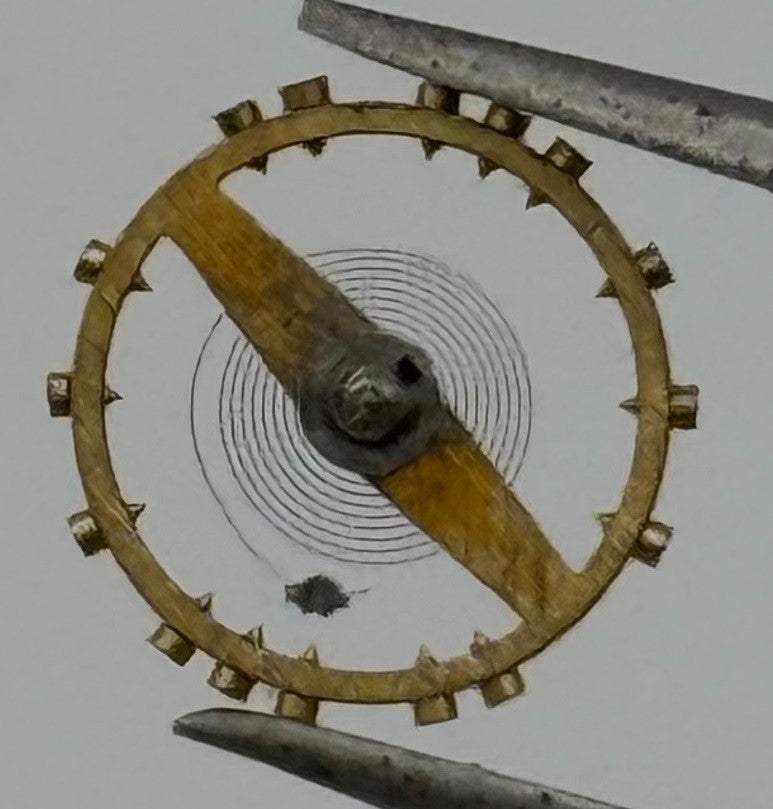 Bauer Balance Wheel Complete And Spring 5¼’’’ Progress Watch Movement Parts NOS