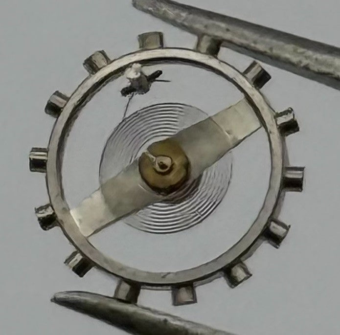 Brac 2061 Balance Wheel Complete And Spring 7¾’’’ 497 Watch Movement Parts NOS