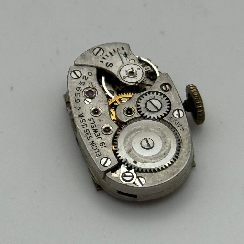 Lady Elgin Grade 535 Model 2 Watch Movement 1948 American Parts Repair 21/0s 
