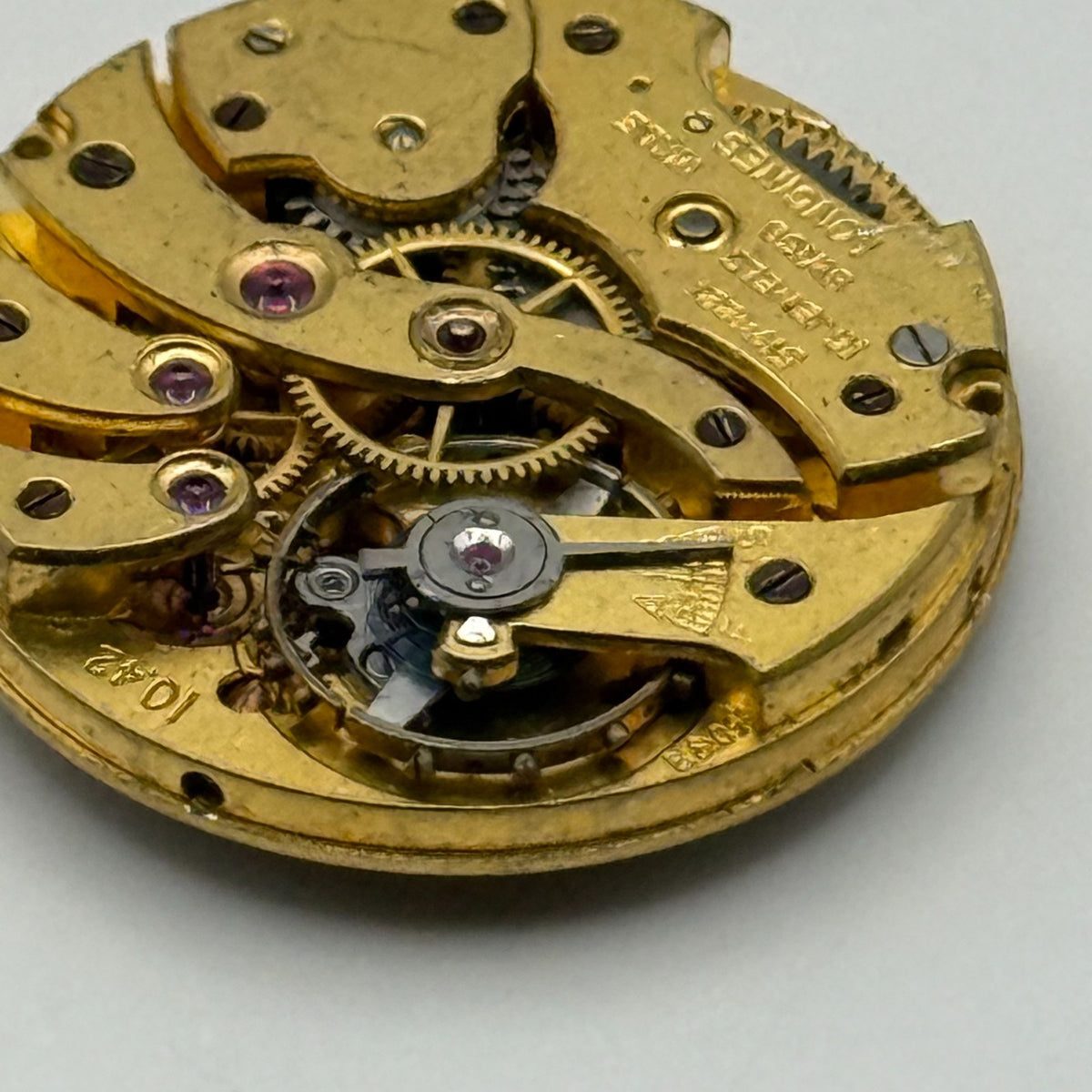 Longines 10.42 Watch Movement - Sub Seconds - For Parts / Repair - 22.4mm