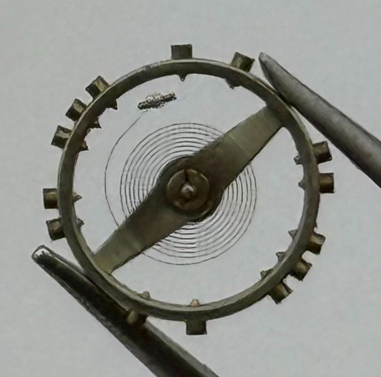Balance Wheel Complete And Spring Watch Movement Parts Vintage NOS