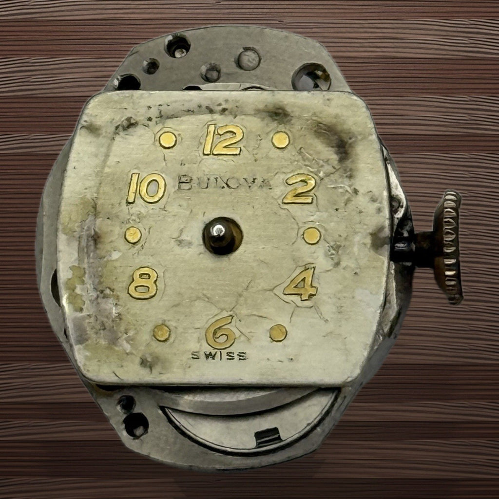 Bulova 6AH Watch Movement - Ladies - Running - For Parts / Repair - 15.3mm