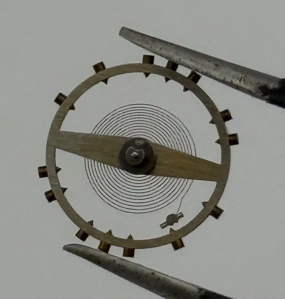 Jeambrun 23D Balance Wheel Complete And Spring 10½’’’ Watch Movement Parts NOS