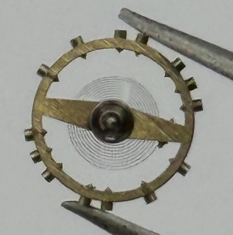 Derby 127 Balance Wheel Complete And Spring 5¼’’’ Watch Movement Parts NOS