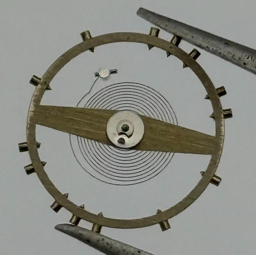 FHF 72 Balance Wheel Complete And Spring Renata 585 Watch Movement Parts NOS