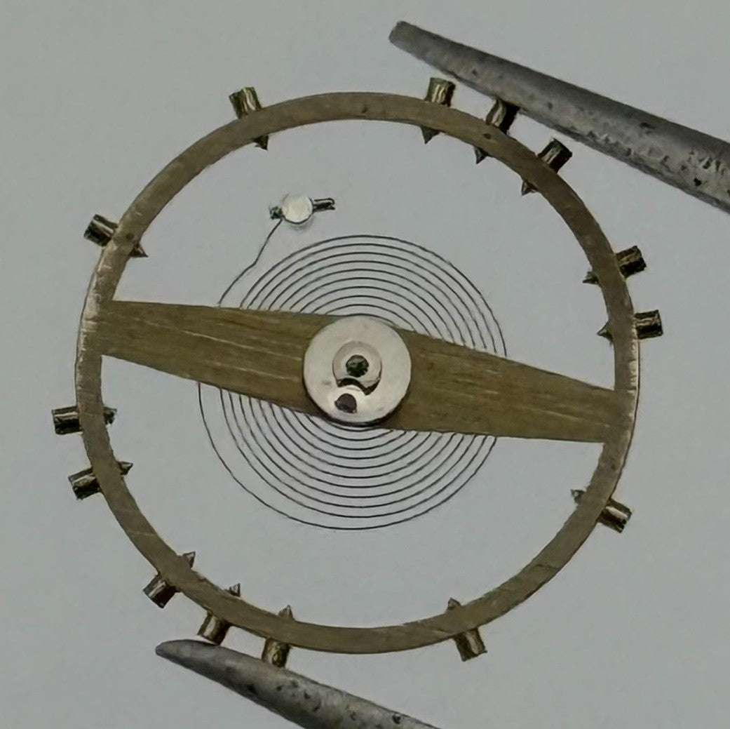 FHF 72 Balance Wheel Complete And Spring Renata 585 Watch Movement Parts NOS