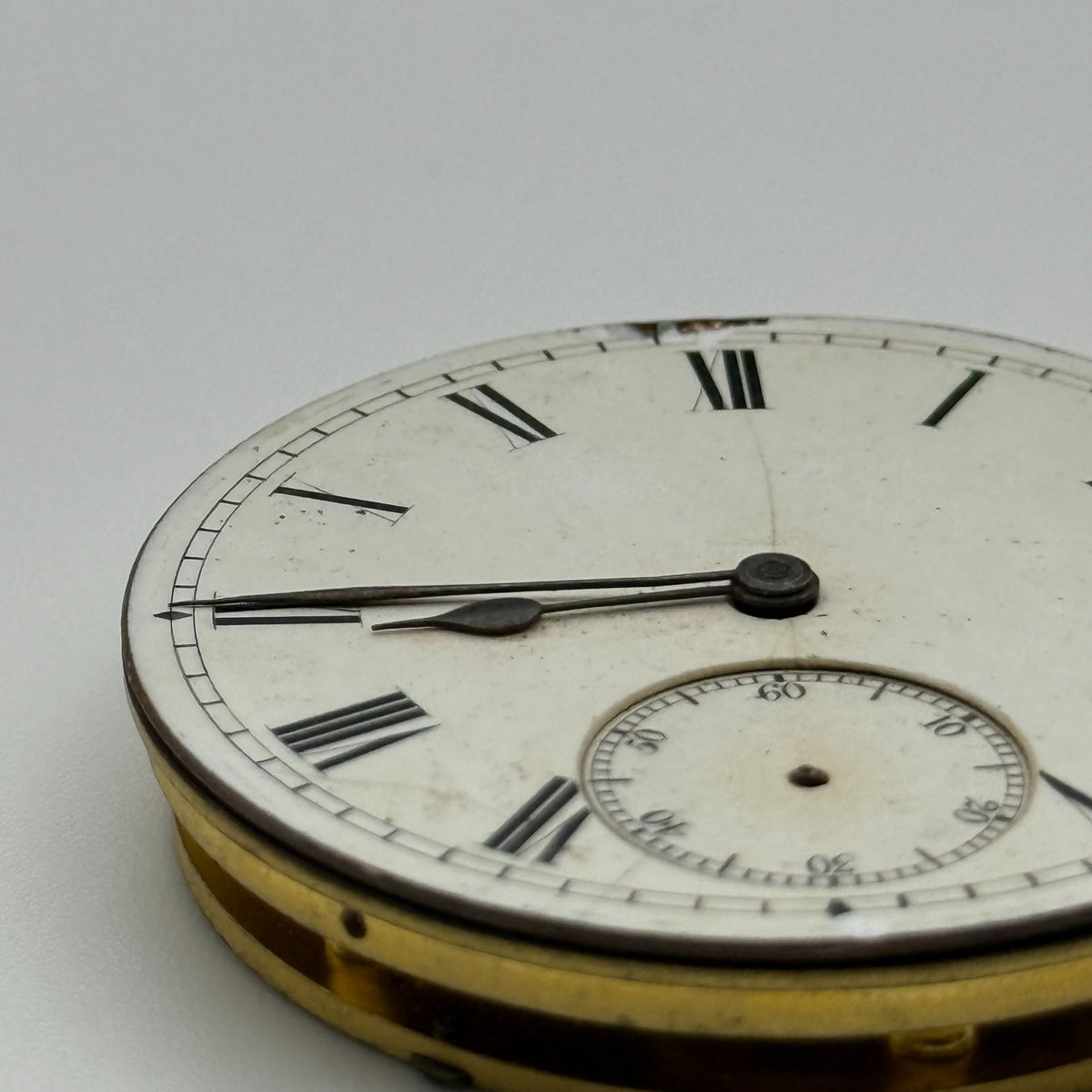 English Lever Pocket Watch Movement - Unidentified - Parts / Repair - 44.8mm