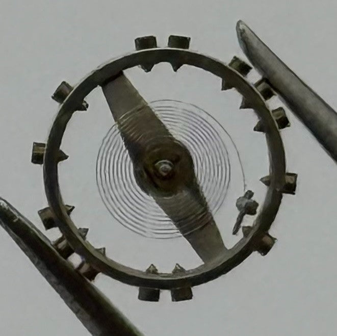 AS 1677 Balance Wheel Complete And Spring 6½’’’ 1225 M Watch Movement Parts NOS