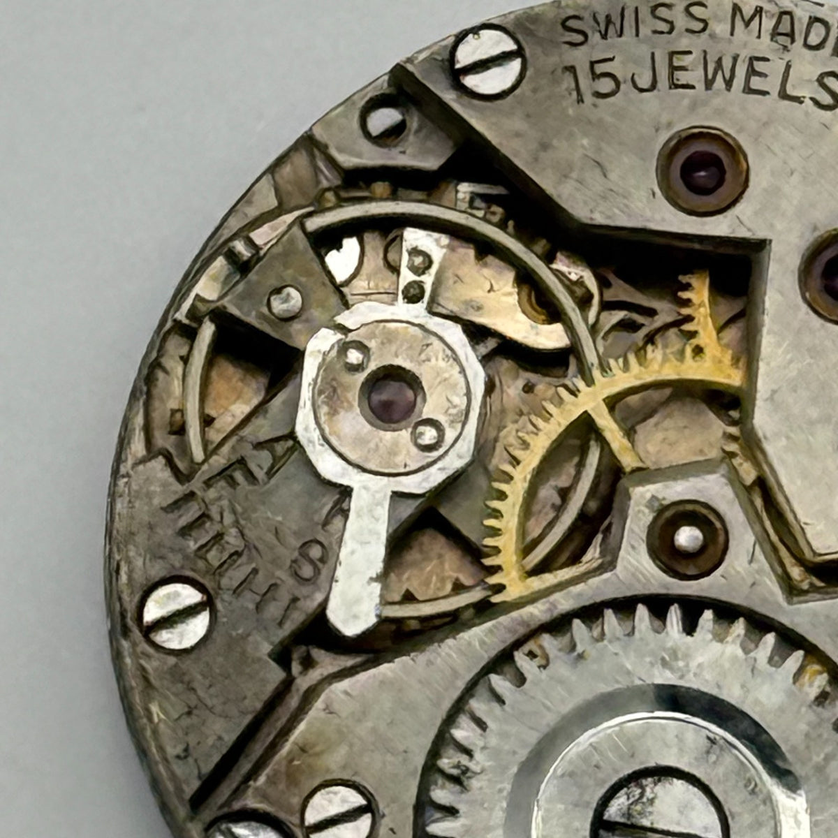 Record 103 Watch Movement 15 Jewels Swiss Manual Wind Parts Repair 19.6mm