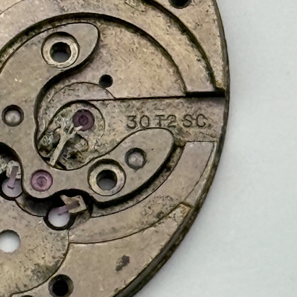 Omega 30T2 SC Watch Movement - Main Plate Rare - For Parts / Repair - 30.5mm