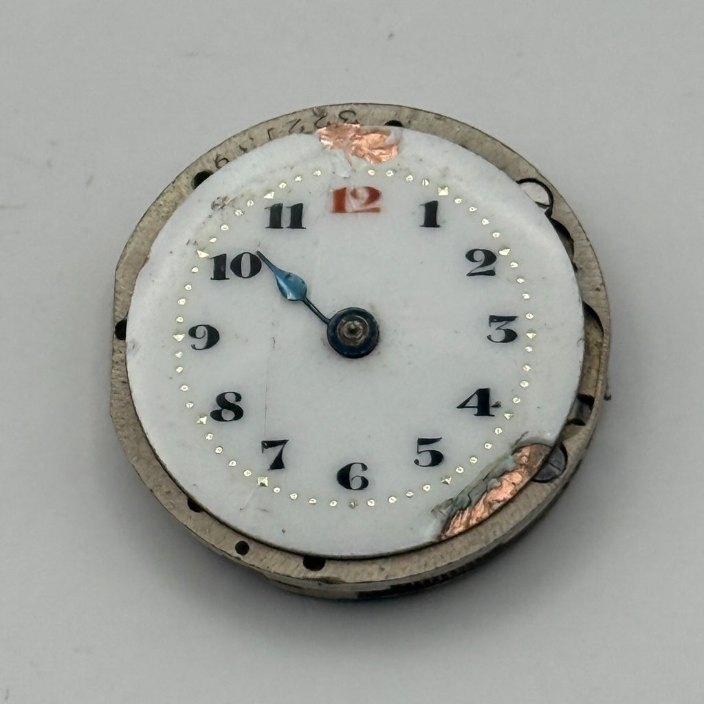 Red 12 Watch Movement - 15 Jewels - For Parts / Repair - 23.3mm