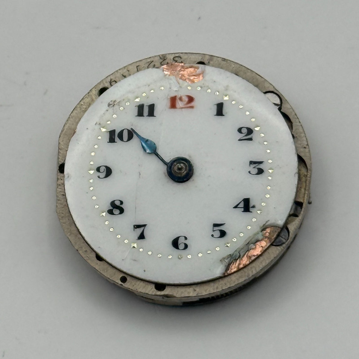 Red 12 Watch Movement - 15 Jewels - For Parts / Repair - 23.3mm