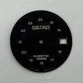 Seiko 5M62-0A09 Watch Dial Kinetic 100M Black Vintage Spare Parts Repair 28.5mm