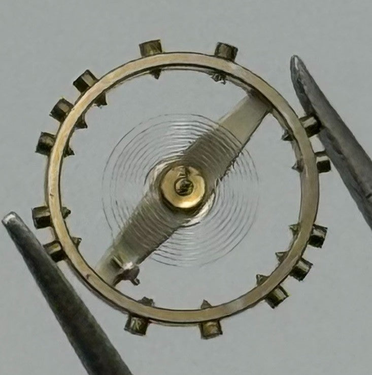 FHF 63 Balance Wheel Complete And Spring 8¾’’’ Renata M Watch Movement Parts NOS
