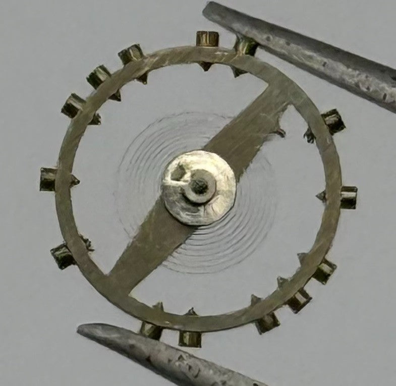 FHF 63 Balance Wheel Complete And Spring 8¾’’’ Renata M Watch Movement Parts NOS