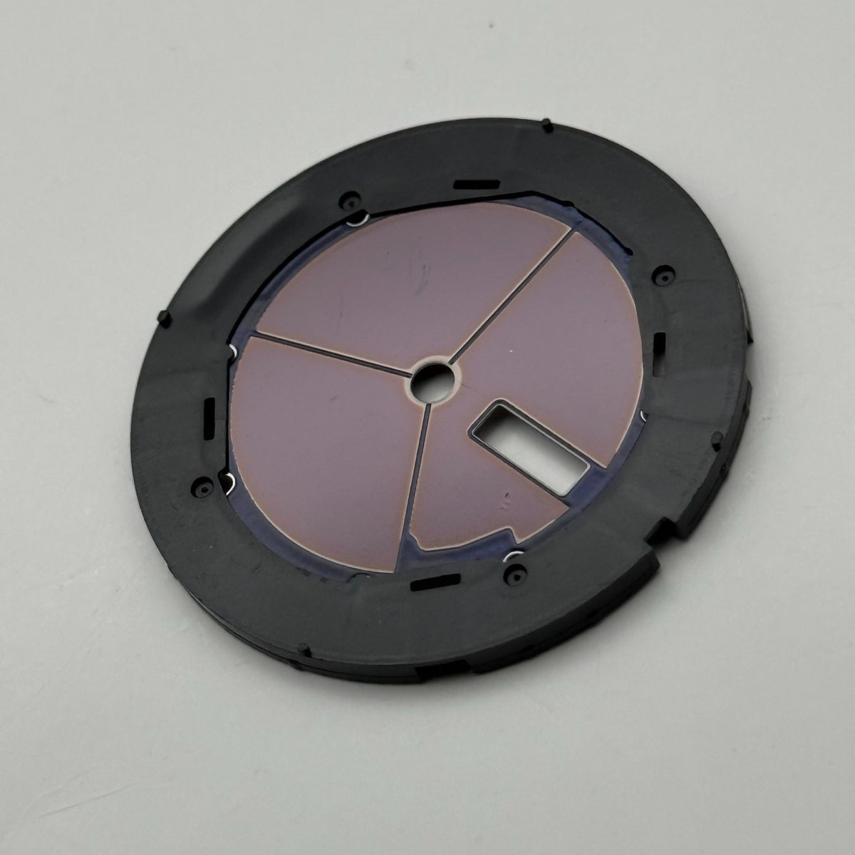 Seiko Watch Dial Purple Black Date Vintage Spare Parts Repair 37.6mm