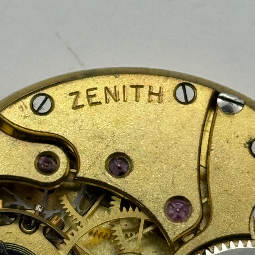 Zenith Pocket Watch Movement Open Face Patent 30751 October 18 1904 Parts 40.9mm
