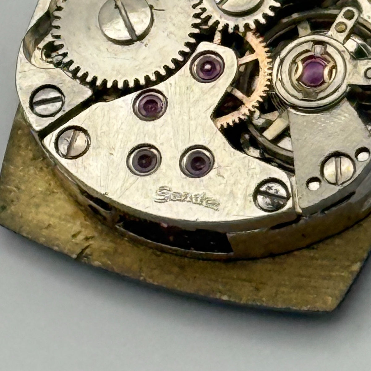 Stone Dial Watch Movement SGT Sandoz Ladies 17 Jewels Manual Wind Parts 12.7mm