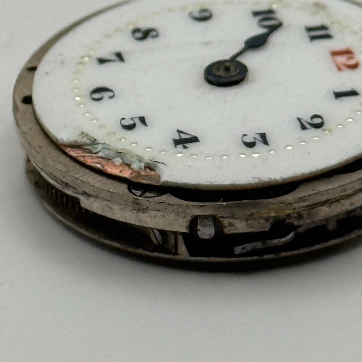 Red 12 Watch Movement - 15 Jewels - For Parts / Repair - 23.3mm