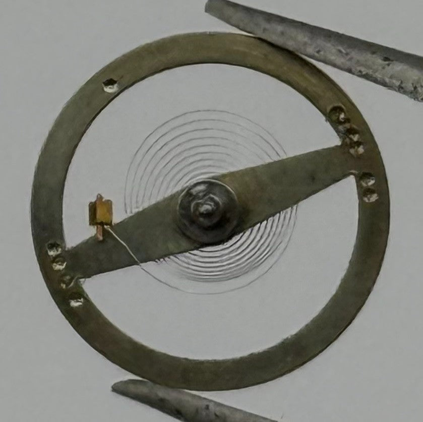 RL Rax 1013 1237 Balance Wheel Complete And Spring 1679 Watch Movement Parts NOS