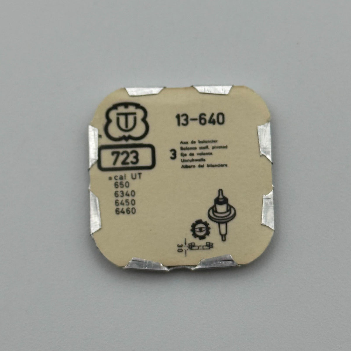 Unitas 640 Balance Staff Pack Of 3 - 13 - 723 - New Old Stock - Watch Parts