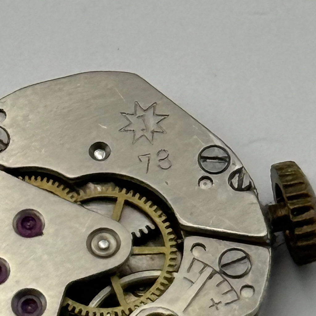 Junghans J73 Watch Movement Running Germany 15 Jewels Manual Wind Parts 15.2mm