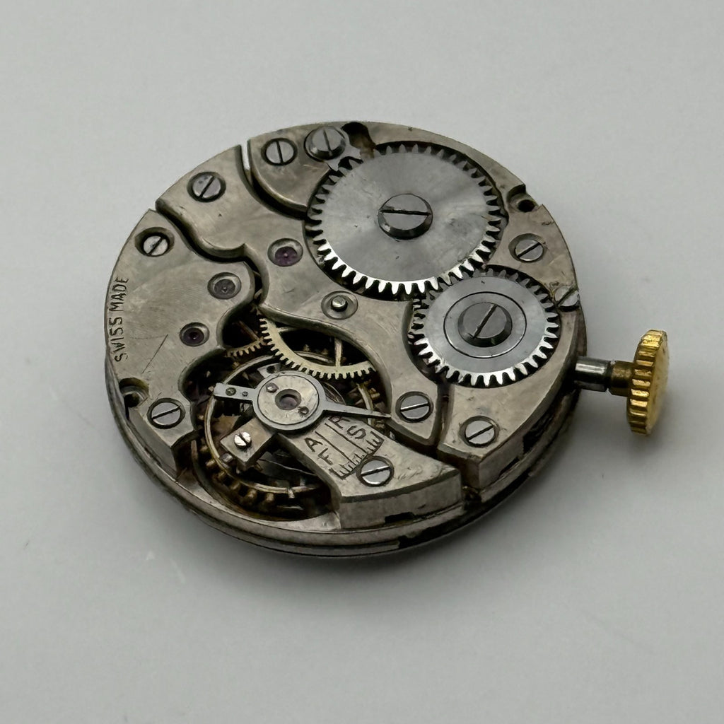 Unidentified Watch Movement Swiss Made Manual Wind Vintage Parts Repair 22.4mm