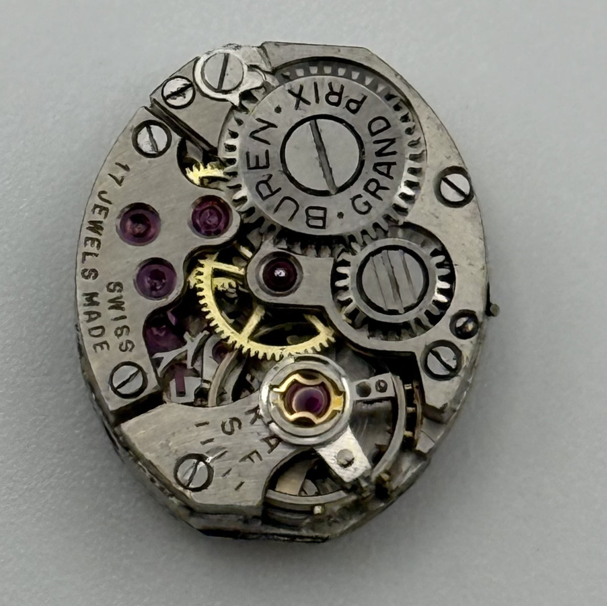 Buren Grand Prix 60 Watch Movement - For Parts / Repair