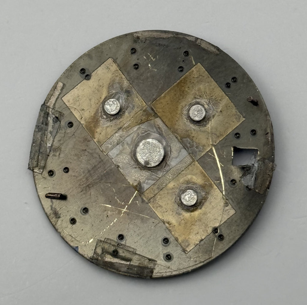 Seiko 6T63-00D8 Watch Dial Chronograph 100M Black Spare Parts Repair 30.4mm