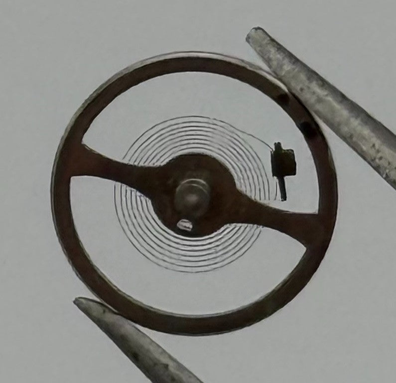 Oris 410 Balance Wheel Complete And Spring 5¼’’’ 330 M Watch Movement Parts NOS