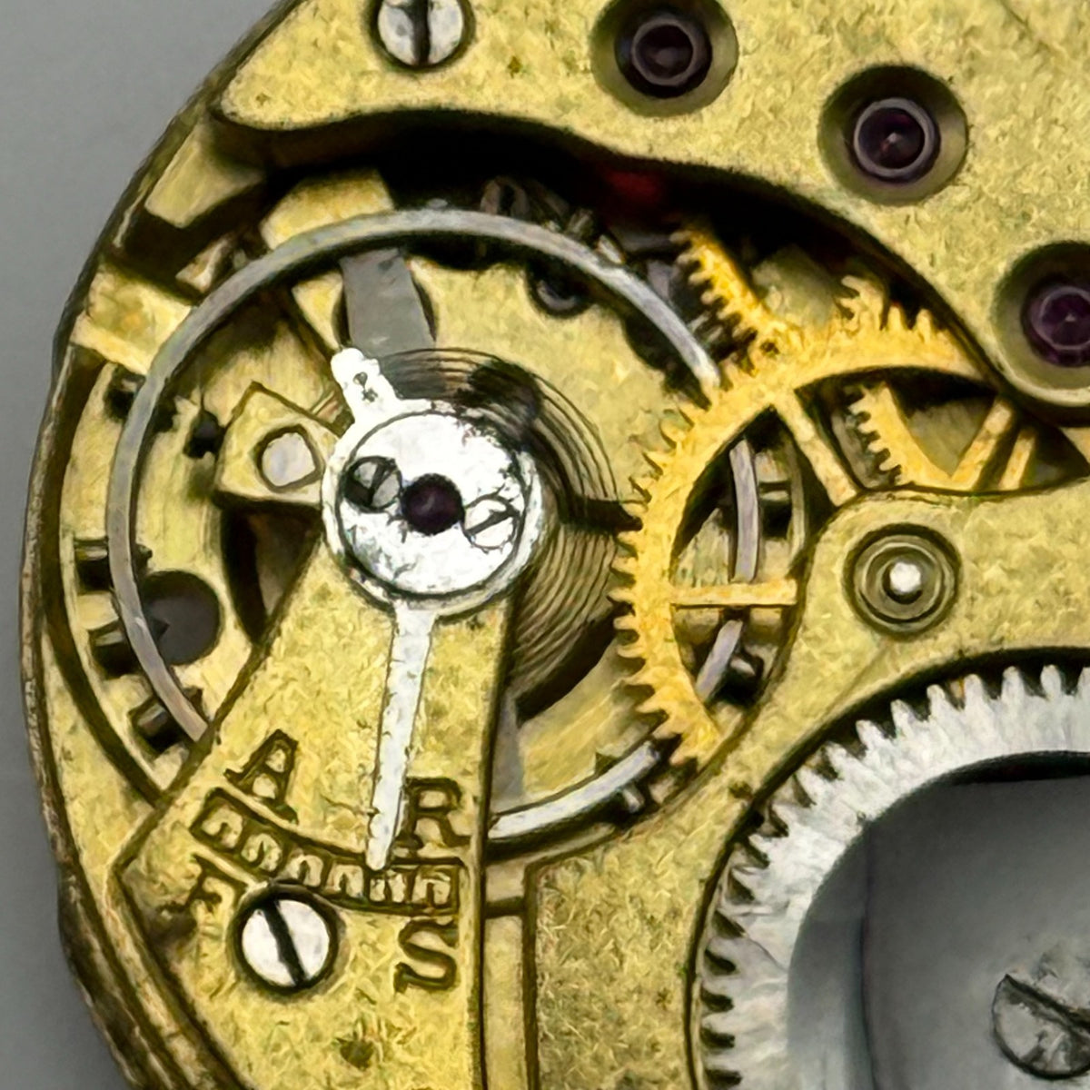 Unidentified Watch Movement Running 15 Jewels Swiss Manual Wind Parts 24.9mm