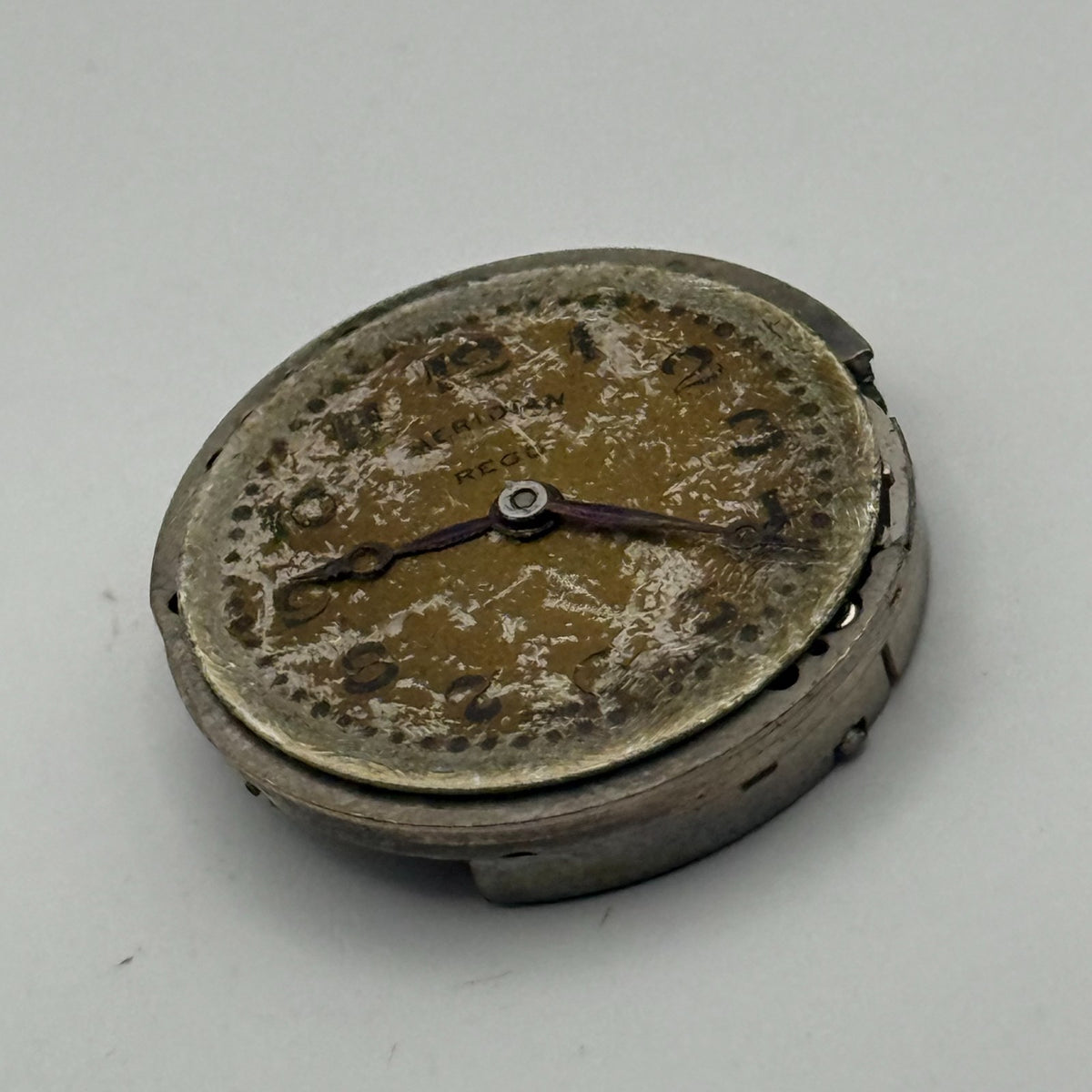 Meridian Regd Watch Movement 15 Jewels 6 Adjustments Manual Wind Parts 23.6mm