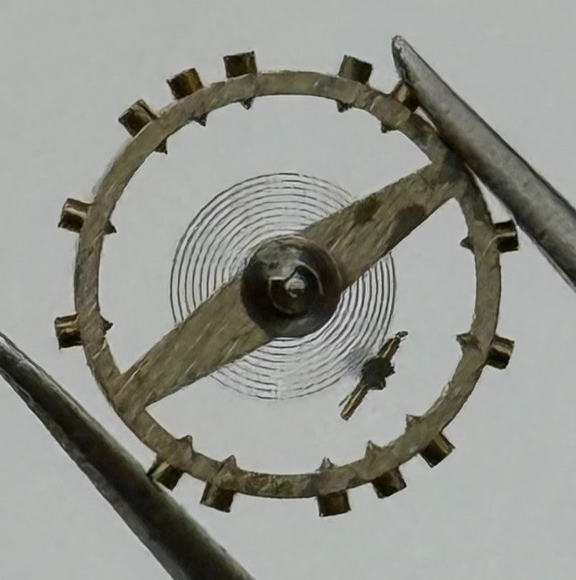 FEF 250 Balance Wheel Complete And Spring 8¾’’’ Watch Movement Parts NOS