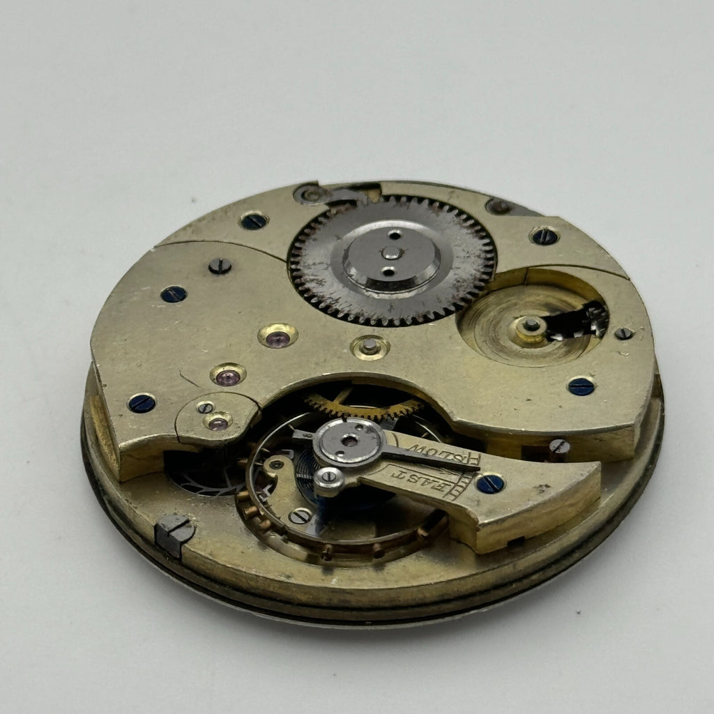 Open Face Unidentified Swiss Pocket Watch Movement Parts Repair Spares 43.2mm