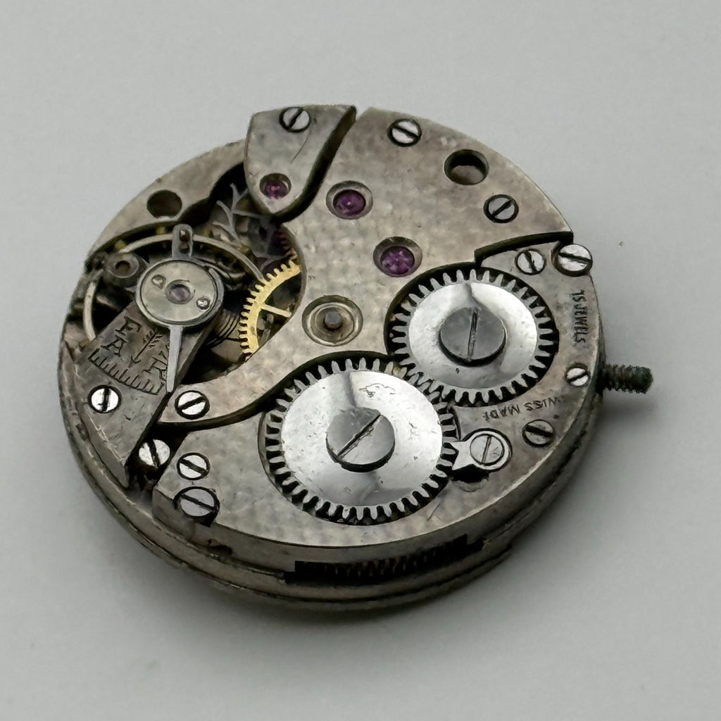 ETA Watch Movement 15 Jewels Swiss Manual Wind Vintage Parts Repair 23.2mm