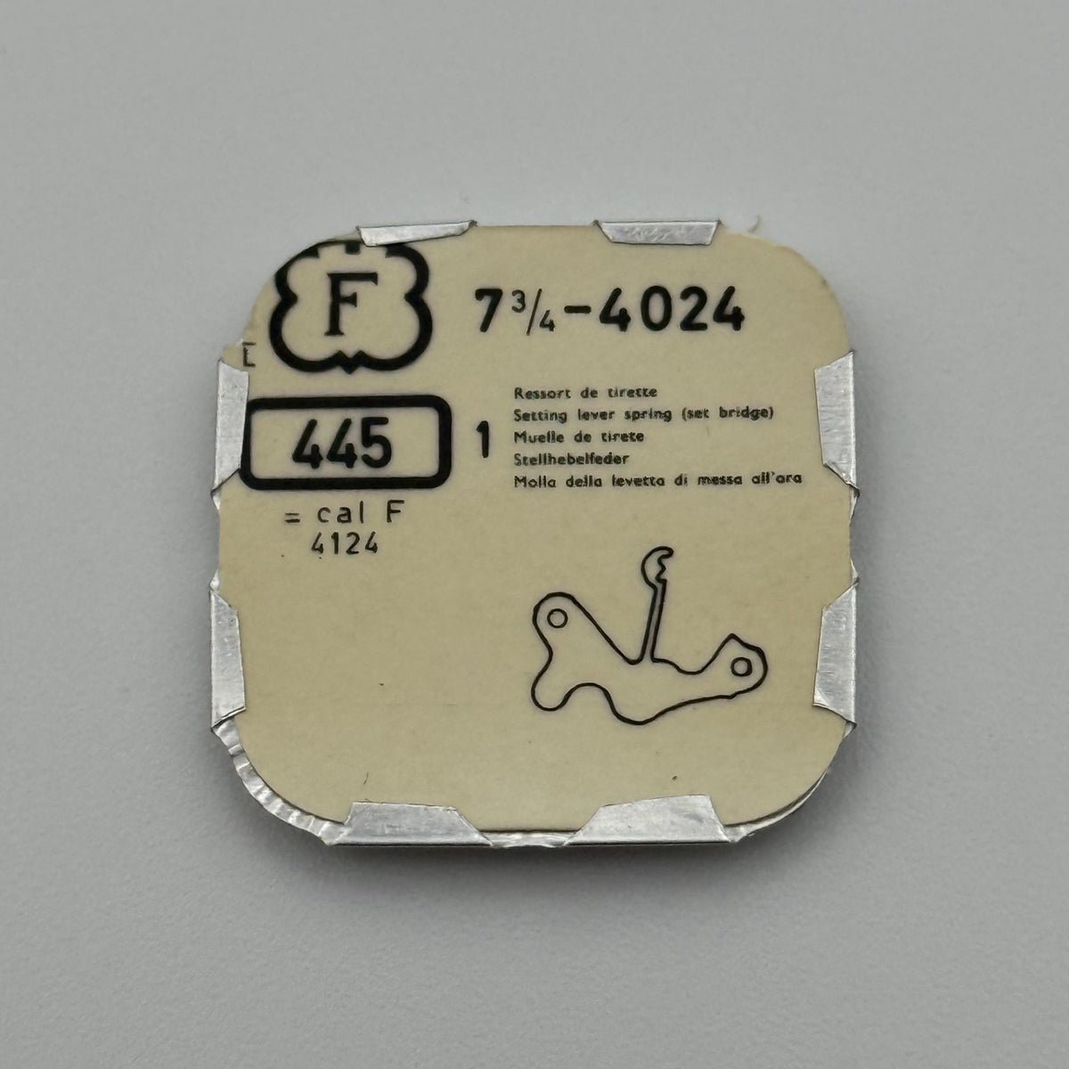 Felsa 4024 Setting Lever Spring - 7 3/4 - 445 - New Old Stock - Watch Parts
